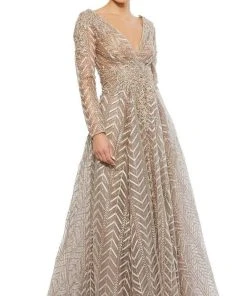 Mac Duggal - 20189 Long Sleeves Embroidered Gown 9 Mac Duggal - 20189 Long Sleeves Embroidered Gown