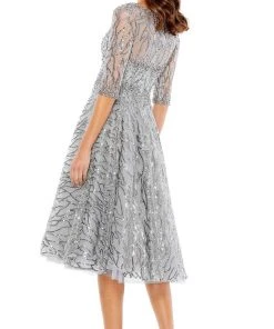 Mac Duggal 20252 - Sheer Embellished A-Line Cocktail Dress