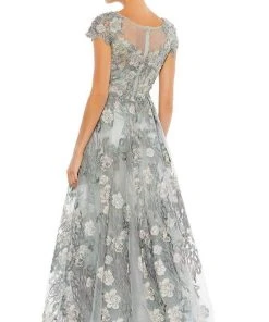 Mac Duggal - 20294 Modest Floral Beaded A-line Dress