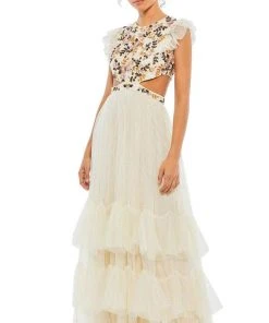 Mac Duggal 35106 - Sleeveless Tulle Formal Gown