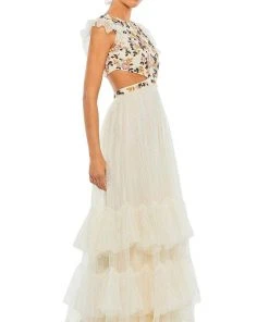 Mac Duggal 35106 - Sleeveless Tulle Formal Gown