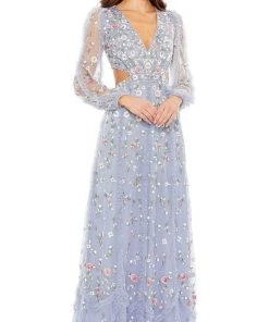 Mac Duggal 35107 - Floral Cutout A-Line Evening Dress