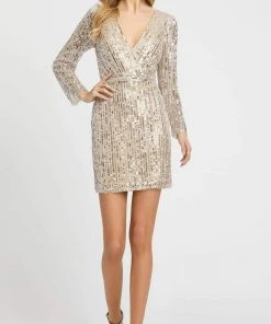 Mac Duggal - 41029 Sequined Short Sheath Dress