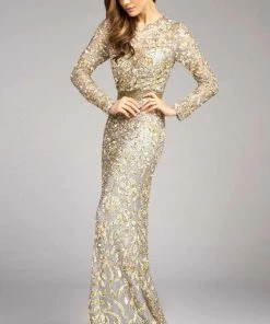 Mac Duggal - 4316D Sequined Mesh Lace Gown