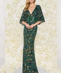 Mac Duggal - 4574D Embellished V-Neck Sheath Dress 8 Mac Duggal - 4574D Embellished V-Neck Sheath Dress