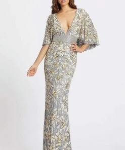 Mac Duggal - 4574D Embellished V-Neck Sheath Dress 9 Mac Duggal - 4574D Embellished V-Neck Sheath Dress