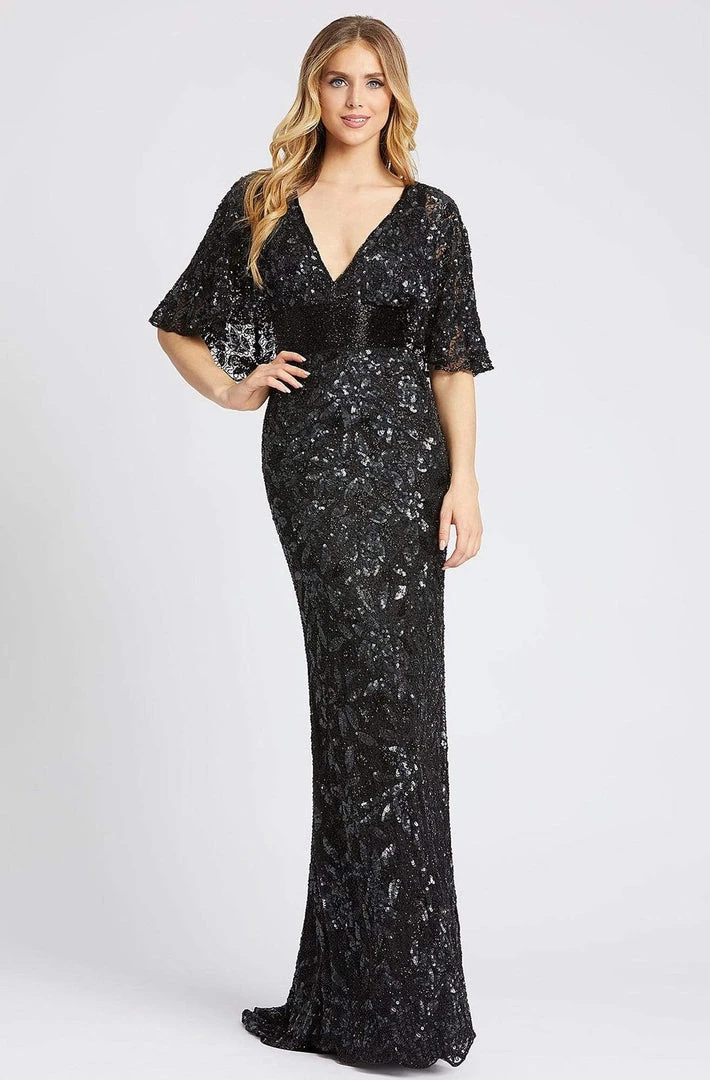 Mac Duggal - 4574D Embellished V-Neck Sheath Dress 3 Mac Duggal - 4574D Embellished V-Neck Sheath Dress