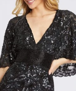 Mac Duggal - 4574D Embellished V-Neck Sheath Dress 7 Mac Duggal - 4574D Embellished V-Neck Sheath Dress