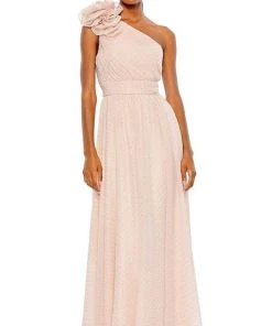 Mac Duggal - 49536 Floral Applique One Shoulder Gown