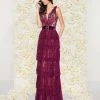 Mac Duggal - 50423D Deep V-Neck Column Gown 2 Mac Duggal - 50423D Deep V-Neck Column Gown