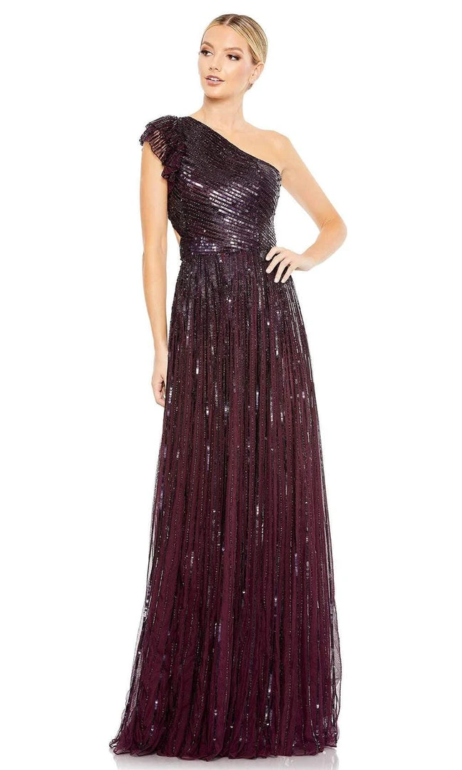 Mac Duggal - 5565 Lace Up Style Sequin Gown 3 Mac Duggal - 5565 Lace Up Style Sequin Gown