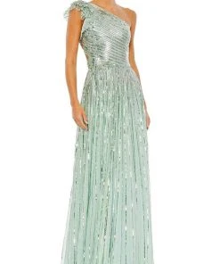 Mac Duggal - 5565 Lace Up Style Sequin Gown 11 Mac Duggal - 5565 Lace Up Style Sequin Gown