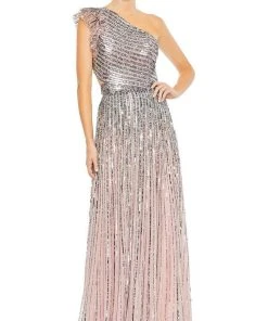 Mac Duggal - 5565 Lace Up Style Sequin Gown 15 Mac Duggal - 5565 Lace Up Style Sequin Gown