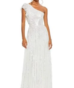 Mac Duggal - 5565 Lace Up Style Sequin Gown 14 Mac Duggal - 5565 Lace Up Style Sequin Gown