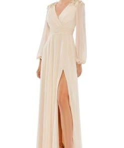 Mac Duggal 55694 - Bishop Sleeve A-Line Evening Gown | Couture Candy 11 Mac Duggal 55694 - Bishop Sleeve A-Line Evening Gown | Couture Candy