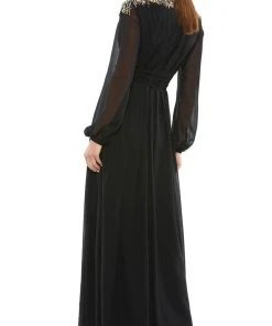 Mac Duggal 55694 - Bishop Sleeve A-Line Evening Gown | Couture Candy 9 Mac Duggal 55694 - Bishop Sleeve A-Line Evening Gown | Couture Candy