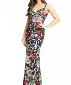 Mac Duggal - 67473 Floral Embroidered Evening Dress
