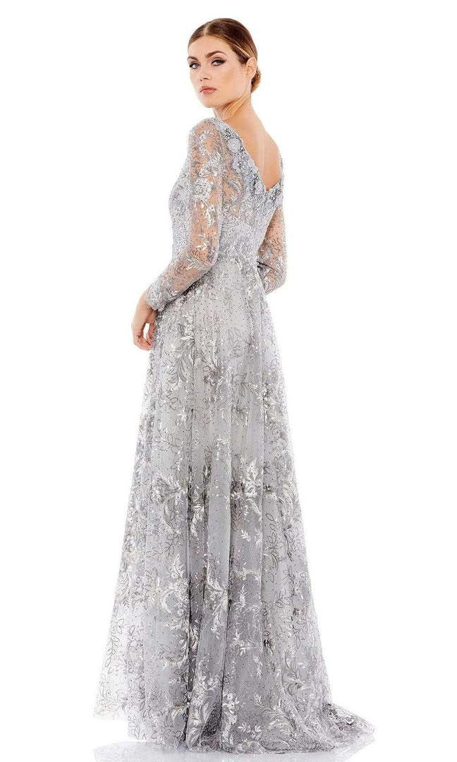 Mac Duggal - 67498 Bateau Floral Embroidered Gown 4 Mac Duggal - 67498 Bateau Floral Embroidered Gown