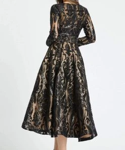 Mac Duggal - 67529 Long Sleeve Embellished Empire Dress 6 Mac Duggal - 67529 Long Sleeve Embellished Empire Dress