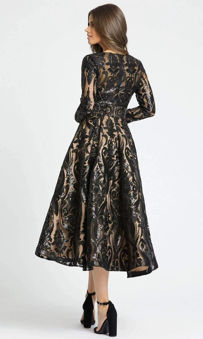 Mac Duggal - 67529 Long Sleeve Embellished Empire Dress 4 Mac Duggal - 67529 Long Sleeve Embellished Empire Dress