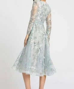 Mac Duggal - 67540 Sequin Embellished Tea Length Dress