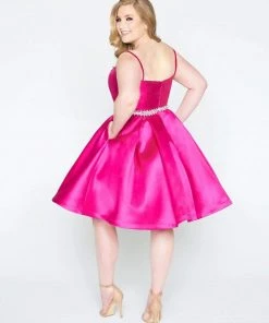 Mac Duggal - 67605F Vibrant Satin Beaded Waist Cocktail Dress 6 Mac Duggal - 67605F Vibrant Satin Beaded Waist Cocktail Dress