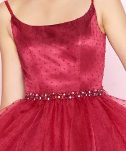 Mac Duggal - 67637N Sleeveless Scoop Tulle Polka Dot A-line Dress 7 Mac Duggal - 67637N Sleeveless Scoop Tulle Polka Dot A-line Dress