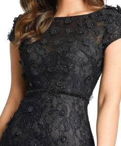 Mac Duggal - 67711 Bateau Neck Floral Sheath Dress