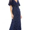 Mac Duggal - 67712 V Neck Bell Sleeve Lace Dress