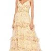 Mac Duggal - 67794 Floral Printed A-Line Tiered Dress