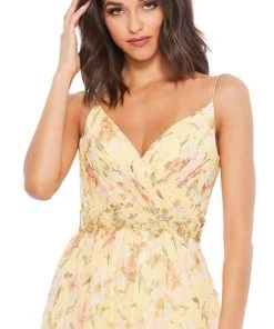 Mac Duggal - 67794 Floral Printed A-Line Tiered Dress