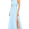 Mac Duggal - 67816 High Halter Open Back A-Line Dress 2 Mac Duggal - 67816 High Halter Open Back A-Line Dress