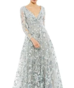 Mac Duggal 67869 - Long Sleeve A-Line Dress