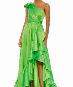 Mac Duggal 68027 - Asymmetrical One Sleeve Long Dress