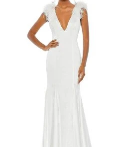 Mac Duggal 68137 - Sleeveless Low-cut V-neck Formal Dress