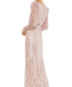 Mac Duggal - 93549 V-Neck High Slit Sheath Dress 7 Mac Duggal - 93549 V-Neck High Slit Sheath Dress