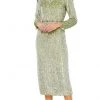 Mac Duggal - 93568 Sage Long Sleeve Sequined Dress