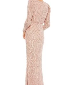 Mac Duggal - 93574 Leg Of Mutton Beaded Dress