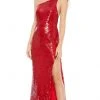 Mac Duggal - 93580 Sequined Asymmetric Sheath Dress With Slit 2 Mac Duggal - 93580 Sequined Asymmetric Sheath Dress With Slit