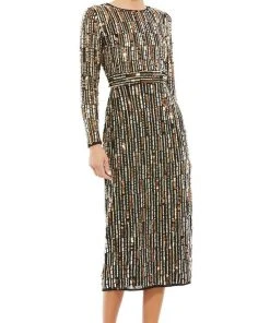 Mac Duggal 93590 - Long Sleeve Sequin Styled Dress | Couture Candy