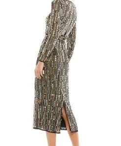 Mac Duggal 93590 - Long Sleeve Sequin Styled Dress | Couture Candy