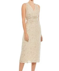 Mac Duggal - 93606 Sleeveless Tea Length Dress