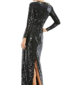 Mac Duggal - 93613 Beaded Bateau Sheath Dress