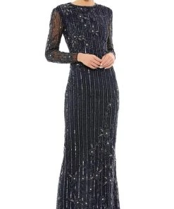 Mac Duggal 93626 - Long Sleeve Jewel Neck Evening Dress