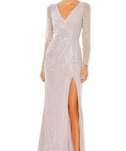 Mac Duggal 93660 - Faux Wrap Sequin Evening Dress