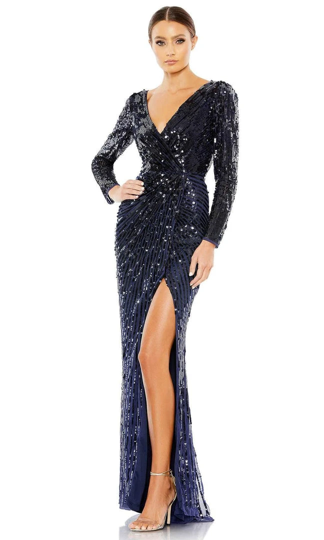 Mac Duggal 93660 - Faux Wrap Sequin Evening Dress 6 Mac Duggal 93660 - Faux Wrap Sequin Evening Dress