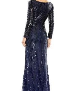 Mac Duggal 93660 - Faux Wrap Sequin Evening Dress 12 Mac Duggal 93660 - Faux Wrap Sequin Evening Dress