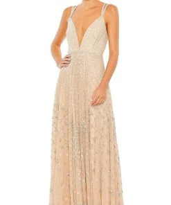 Mac Duggal 93701 - Plunging V-Neck A-Line Dress