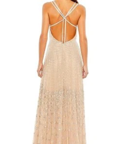 Mac Duggal 93701 - Plunging V-Neck A-Line Dress