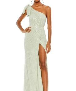 Mac Duggal - 93735 Pearl Beaded High Slit Gown 11 Mac Duggal - 93735 Pearl Beaded High Slit Gown